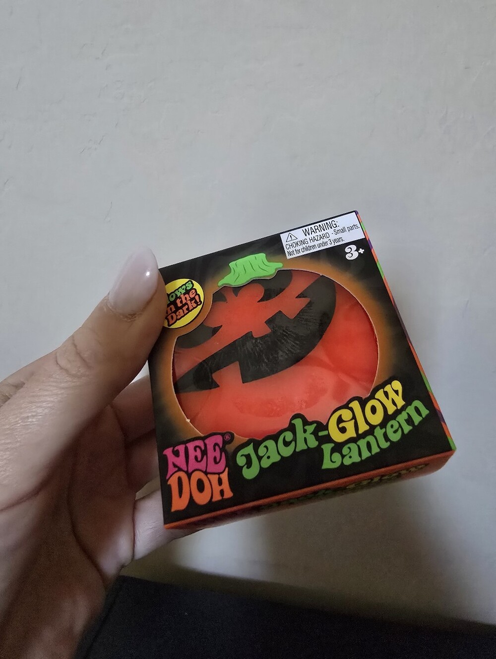 Authentic Schylling Jack-Glow Lantern Needoh Halloween Squish - Orange